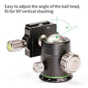 LanParte 360 °   Đầu xoay ba chân chụp toàn cảnh bằng hợp kim nhôm, dành cho máy ảnh DSLR & máy quay phim, kèm thanh trượt monopod - Product Image 4