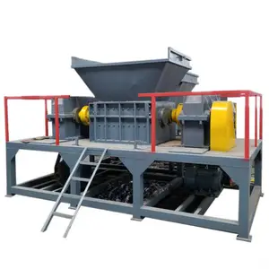 Automatic Double Shaft Shredder Machine for Metal Scrap PET PP PVC Pe ABS Plastic Crusher with 1-Year Warranty Core Components