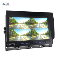 10.1 pouces HD AHD caméra de recul avec 4/8 canaux affichage voiture TFT LCD écran autonome camion Quad moniteur Bus tête haute affichages