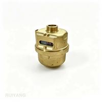 Meter Air Volumetrik Prabayar Kuningan Industri Akurat 15mm IP68 DN15 Bersertifikasi ISO4064 Tersedia OEM