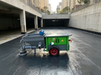Machine à projeter du mortier légère et haute performance avec pompe pour applications murales et de sol, trémie de 100 L, portée verticale de 50 m
