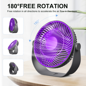 180 ° xoay USB máy tính để bàn Fan Mini xách tay điện mùa hè làm mát không khí bàn fan hâm mộ đối với nhà văn phòng - Product Image 4