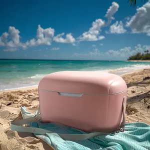 Caixa refrigeradora para uso ao ar livre com logotipo personalizado, refrigerador 12QT para viagem, acampamento, churrasco, praia, refrigerador fácil de transportar para mulheres