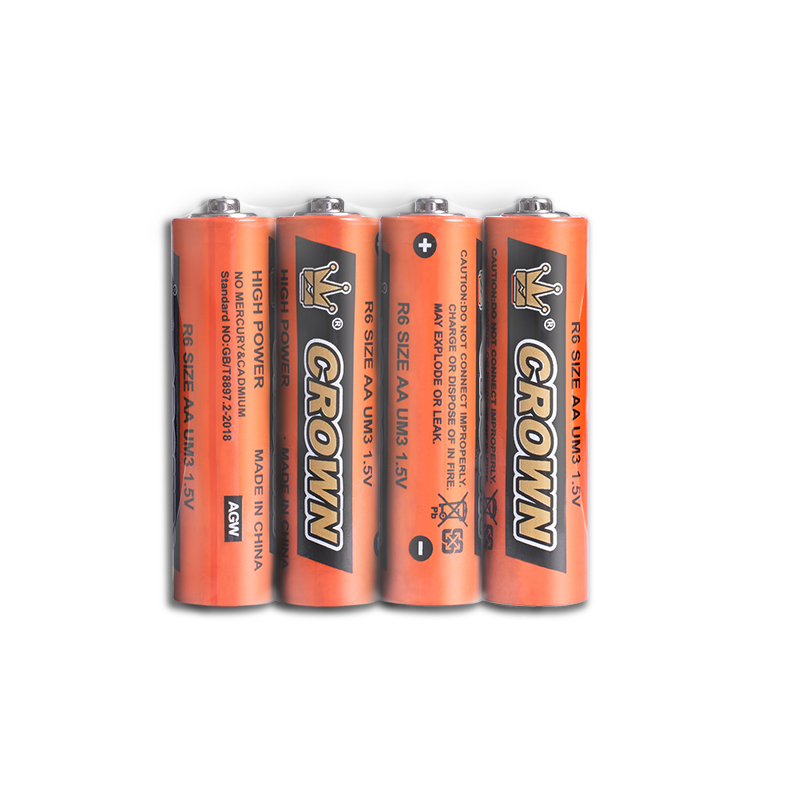 Корона C углеродная цинковая ПВХ оболочка батарея 1,5 В дешевая AA цинковая углеродная батарея Емкость
