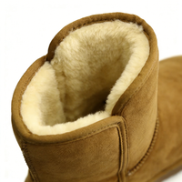 Vente directe d'usine OEM/ODM, bottes d'hiver unisexes mi-mollet, double face en peau de mouton, semelle en EVA TPR, bottes imperméables et chaudes
