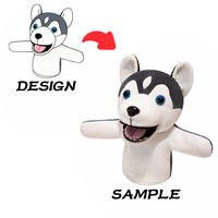 Boneka Tangan Anjing Plush, Boneka Hewan Kartun, Mainan Edukatif Interaktif, Boneka Tangan Custom, Perlengkapan Anak yang Dipersonalisasi, Hadiah