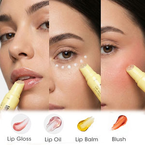 אריזת שפתון פלסטיק ליצירת שפתון לחות, שפופרת ליפ גלוס, סרום לטיפוח העור עם אפליקטור סיליקון בצורת דונאט, ממחסן עודפים. - Product Image 4