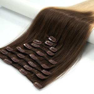 Extensions de cheveux humains vierges Remy indiens blonds mélangés à double tirage, à clipser, longueur 10-30 pouces, marque Amygirl, vente en gros directe usine - Product Image 4