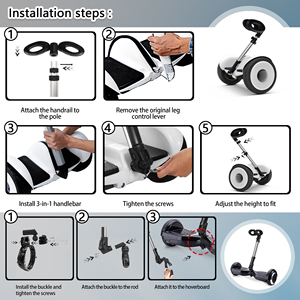 Guidon de guidon réglable 3 en 1 avec libération du support pour Segway MiniPRO S Smart Self-Balance Scooter Knee Bar - Product Image 6