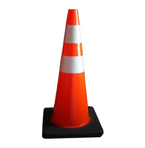 Cône de signalisation routière en PVC flexible et robuste de 90 cm, vente en gros d'usine - Product Image 1