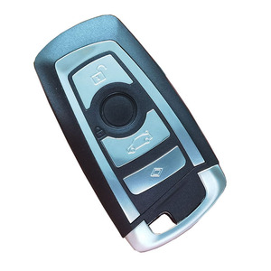 Chìa khóa xe bìa cho BMW <span class=keywords><strong>4</strong></span> nút thông minh chính bìa với chìa khóa khẩn cấp chìa khóa xe Fob phù hợp cho BMW (Bạc) - Product Image 1