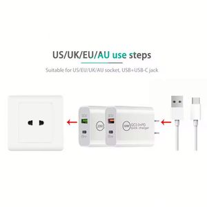 Wholesale Price Wall Charger USB Power <b>Adapter</b> A+C Charger US/EU <b>Plug</b> Type C Charger for Mobile Phones - Product Image 5