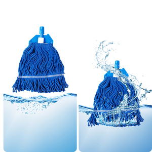 Tête de balai Kentucky robuste en fil de <span class=keywords><strong>coton</strong></span> recyclé pour outil de nettoyage de qualité commerciale avec clip de fixation - Product Image 1