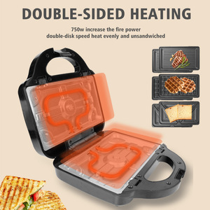 DSP <b>3</b> <b>In</b> <b>1</b> Breakfast <b>Maker</b> Multifunction Sandwich <b>Waffle</b> <b>Maker</b> Electric Household Nonstick Cooking Appliance - Product Image 3