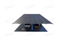 Abri solaire pour voiture à poteau unique en acier au carbone, facile à installer, avec surface anodisée, durée de vie de 20 à 25 ans, résistance au vent de 60 m/s pour terrain ouvert