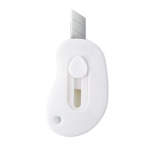 Mini Portable Utility Knife Stainless Steel Blade White Plastic Body For Office Paper Cutting And Packaging Use - Product Image 5