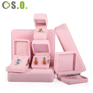 Juego de Cajas de Almacenamiento de Joyería de Terciopelo Rosa, Suministro de Fábrica, Varios Tamaños, para Todo Tipo de Joyería, Impresión de Logotipo Personalizado, Marcas de Joyería al por Mayor - Product Image 6