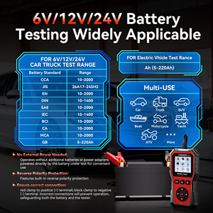 Testeur de batterie intelligent KONNWEI KW331 6V 12V 24V pour voiture, moto et camion avec vérification rapide, modèle 2026 - Product Image 6