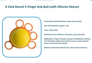Tay Grip bóng thiết bị tập thể dục ngón tay thực hành liệt nửa người tập thể dục sức mạnh cơ bắp cao su phục hồi chức năng đào tạo Gripper - Product Image 3