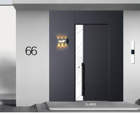 Portes coulissantes d'entrée en aluminium de luxe antivol pour villa