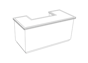 Mostrador de Recepción Personalizado de Fábrica, Estilo Retro, para <span class=keywords><strong>Taberna</strong></span>, Restaurante, Cafetería, Pastelería, <span class=keywords><strong>Sushi</strong></span> Bar - Product Image 5