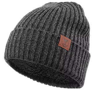 Casquette d'hiver en cachemire de haute qualité avec étiquette tissée personnalisée, lettre L imprimée, douce et chaude, tricotée, pour le sport et le ski - Product Image 6