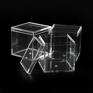<span class=keywords><strong>Plexi</strong></span> Corporate Gifts <span class=keywords><strong>Cube</strong></span> 3X3X3 Inch Candy Favor Boxes 80mm Acrylique Cupcake Package Box - Product Image 3
