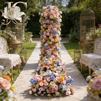 Chemin de table OLERAY résistant à la décoloration, rangée florale artificielle, décoration de table de mariage