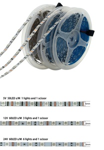 Tira de luz LED ultra estrecha SMD 5050 RGB 60D 6mm 5V 12V 24V Lámpara lineal Flex Atmósfera Fondo de <span class=keywords><strong>TV</strong></span> autoadhesivo de siete colores - Product Image 3