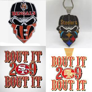 Collier pendentif personnalisé pour fans d'équipe de football <span class=keywords><strong>Dallas</strong></span>, SF49ers, série de colliers de sport SD - Product Image 6