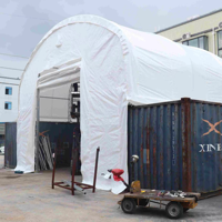 Abri de conteneur maritime en métal sur mesure 30x20 pieds avec auvent pour stockage extérieur et stationnement de voitures
