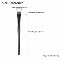 Pinceau de maquillage professionnel KB117 avec fibre de haute qualité de 0,07 mm, virole en aluminium épaissie et manche en bois de qualité supérieure