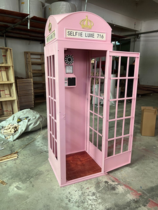 2023 venta al por mayor estilo británico Rosa Londres cabina telefónica ornamento arte popular <span class=keywords><strong>resina</strong></span> Interior <span class=keywords><strong>Exterior</strong></span> decoración recuerdo - Product Image 3
