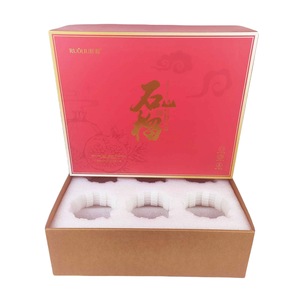Caja de embalaje premium para granadas con impresión de alta calidad, 6 piezas, color rojo, con tapa tipo cielo y tierra, para almacenamiento y regalo de frutas. - Product Image 3