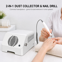 Aspirateur à poussière pour ongles professionnel 2 en 1, forte aspiration, filtre H13, 120 W, faible bruit, pour salon de manucure