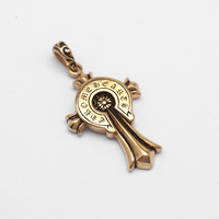 Kalung Liontin Hip Hop Rock Vintage Punk Salib Kristen Geometris Baja Tahan Karat Perhiasan Fashion untuk Pria Grosir Protestan