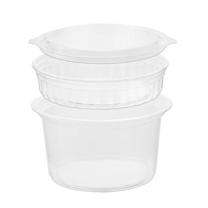 57 oz de dos piezas a prueba de fugas de plástico PET seguro restaurante contenedores de almacenamiento de alimentos cajas de ensalada de fideos reciclables - Product Image 3