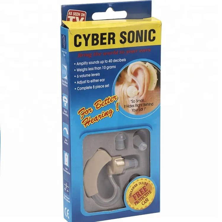 2020 Venta caliente eléctrica Digital Cyber Sonic Micro oído amplificador de sonido Mini audífono