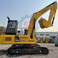 Excavatrice Komatsu PC350 d'occasion d'origine japonaise - 85% comme neuve, idéale pour l'exploitation minière/les travaux de construction lourds, à prix bas