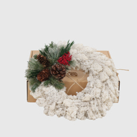 Couronne funéraire de Noël en mousse de renne stabilisée pour décoration de tombes et sites commémoratifs – Vente en gros de fleurs de Noël décoratives