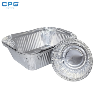 Barquette en aluminium recyclable à 4 compartiments avec rebord roulé pour service de repas à emporter - Product Image 1
