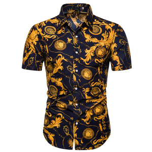 Grossiste <span class=keywords><strong>Grande</strong></span> Vente Nouveauté <span class=keywords><strong>Chemise</strong></span> <span class=keywords><strong>Homme</strong></span> <span class=keywords><strong>Grande</strong></span> <span class=keywords><strong>Taille</strong></span> Manches Courtes Imprimée Tendance - Product Image 3