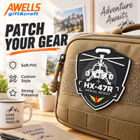 Patch PVC personnalisé en forme de cassette audio, badge musical rétro pour vestes, sacs à dos, casquettes et vêtements streetwear AWELLS