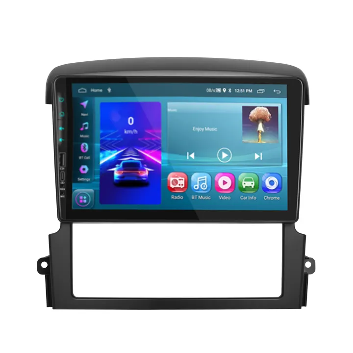 9 ''2 + 32G Android 12 Car Radio Car Stereo Frame Para Kia Sorento 2004-2008 CarPlay Android Auto GPS WiFi BT FM/RDS