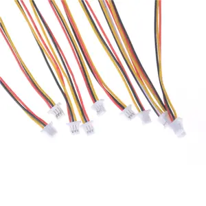 JST SH 1.0 tel kablo konnektörü 2/3/4/5/6/7/8/9/10 Pin elektronik hat tek terminali fişi 28AWG 10cm