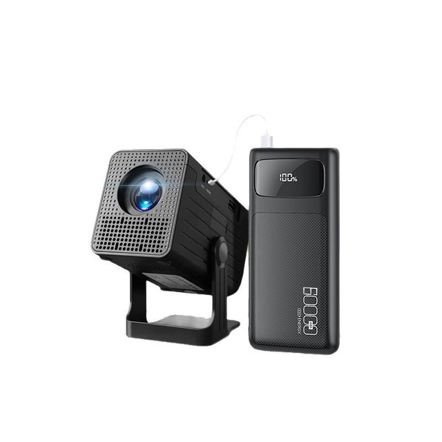 T1-Essential Camping Projector Portable Power-Bank Design Outdoor-Ready 1080P Mini Size Wireless Screen Mirroring Smartphones
