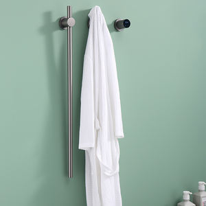 Sèche-serviettes mural chauffant moderne pour salle de bain, <span class=keywords><strong>noir</strong></span> <span class=keywords><strong>mat</strong></span>, porte-serviettes électrique, rail chauffant pour serviettes - Product Image 2