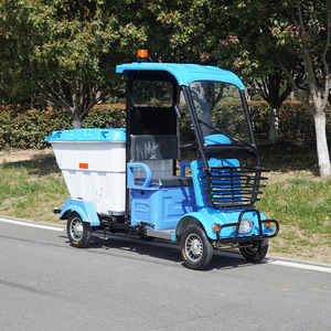 Triciclo Eléctrico con Contenedor de Basura de Plástico de 500L para Transporte de Carga y Limpieza de Propiedades, con Motor de 48V y Diseño de Carrocería Abierta - Product Image 5