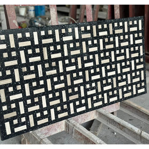Espaces intérieurs publics des aéroports, centres commerciaux, mosaïques modernes, <span class=keywords><strong>carreaux</strong></span> <span class=keywords><strong>de</strong></span> terrazzo noirs polis - Product Image 3