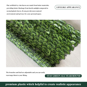 Clôture artificielle en haie, écran d'intimité, feuilles vertes réalistes, résistant aux UV, matériau PE, taille personnalisée, pour la décoration de jardin - Product Image 3